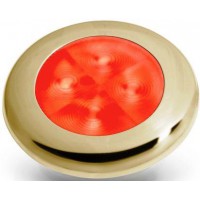 Hella red led courtesy lamp Gold rim 